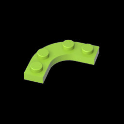 GDS-2191 - Plate Round Corner 3 x 3 with 2 x 2 Round Cutout