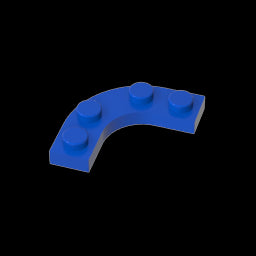 GDS-2191 - Plate Round Corner 3 x 3 with 2 x 2 Round Cutout