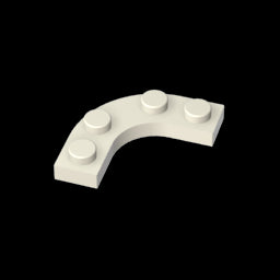 GDS-2191 - Plate Round Corner 3 x 3 with 2 x 2 Round Cutout