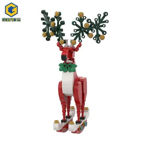 MOC A0157Y01 Christmas Spirit Deer Ornament: Festive Red