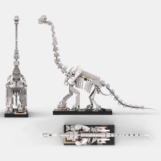 MOC-60925 MOC - Giraffatitan (Brachiosaurus) brancai Skeleton - Little Oskar -Alternative Build for 21320 Dinosaur Fossils