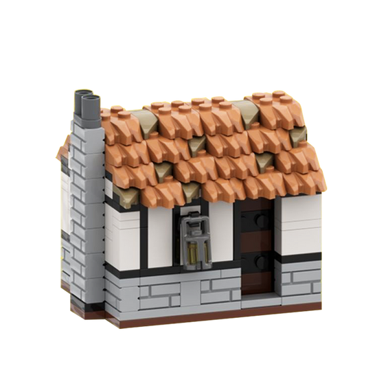 MOC-139130 Medieval Small House Compatible with Lion Knight Castle