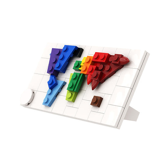 MOC A0958 A miniature map of the world