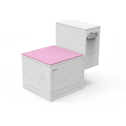 The dark grid toilet in hiding things