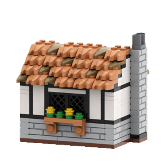 MOC-139130 Medieval Small House Compatible with Lion Knight Castle