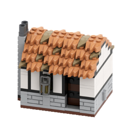 MOC-139130 Medieval Small House Compatible with Lion Knight Castle