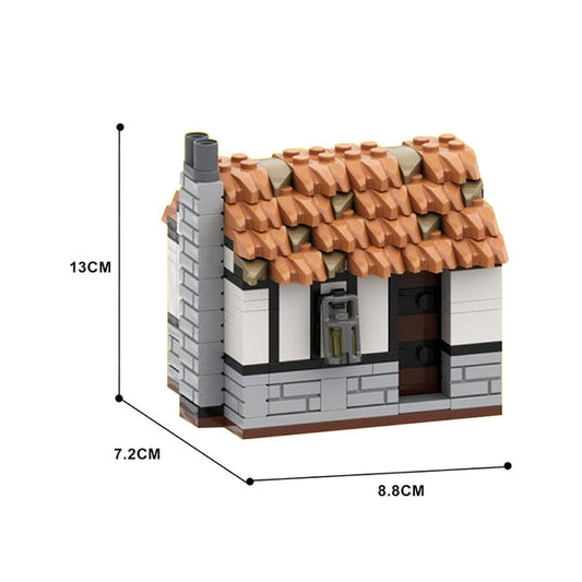 MOC-139130 Medieval Small House Compatible with Lion Knight Castle