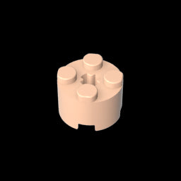 GDS-607 - Brick Round 2 x 2 with Axle Hole