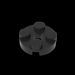GDS-609 - Plate Round 2 x 2 with Axle Hole Type 1 (+ Opening)