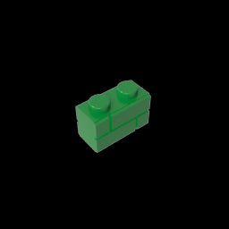 GDS-631 - Brick Special 1 x 2 with Masonry Brick Profile