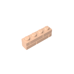 GDS-632 - Brick Special 1 x 4 with Masonry Brick Profile