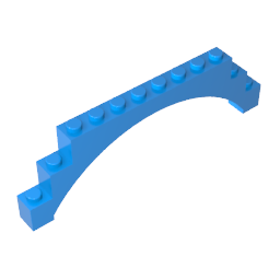GDS-676 - Brick Arch 1 x 12 x 3 Raised Arch with 5 Cross Supports
