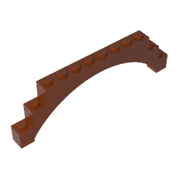 GDS-676 - Brick Arch 1 x 12 x 3 Raised Arch with 5 Cross Supports