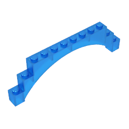 GDS-676 - Brick Arch 1 x 12 x 3 Raised Arch with 5 Cross Supports
