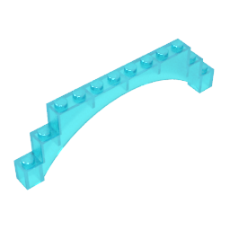GDS-676 - Brick Arch 1 x 12 x 3 Raised Arch with 5 Cross Supports