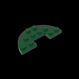 GDS-705 - Plate Round Half 3 x 6 with 1 x 2 Cutout