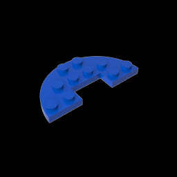 GDS-705 - Plate Round Half 3 x 6 with 1 x 2 Cutout