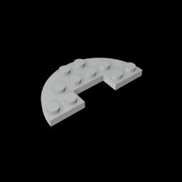 GDS-705 - Plate Round Half 3 x 6 with 1 x 2 Cutout