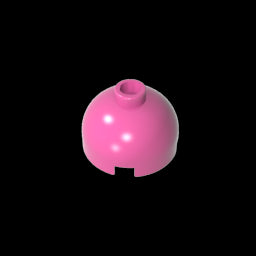 GDS-742 - Brick Round 2 x 2 Dome Top - Blocked Open Stud without Bottom Axle Holder
