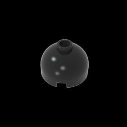 GDS-742 - Brick Round 2 x 2 Dome Top - Blocked Open Stud without Bottom Axle Holder