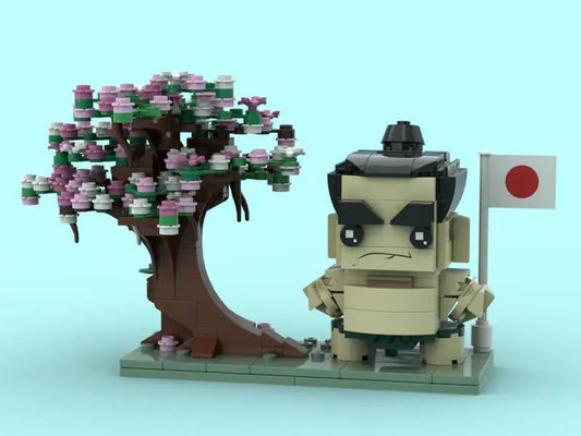 MOC-74945 Japan - Sumo Wrestler and Blossom Tree