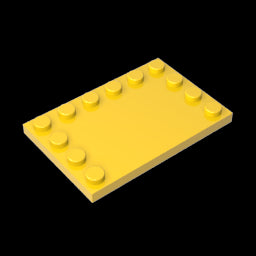 GDS-757 - Plate Special 4 x 6 with Studs on 3 Edges