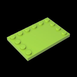 GDS-757 - Plate Special 4 x 6 with Studs on 3 Edges