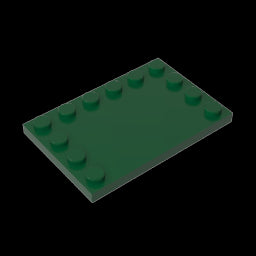 GDS-757 - Plate Special 4 x 6 with Studs on 3 Edges