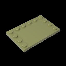 GDS-757 - Plate Special 4 x 6 with Studs on 3 Edges