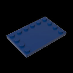 GDS-757 - Plate Special 4 x 6 with Studs on 3 Edges