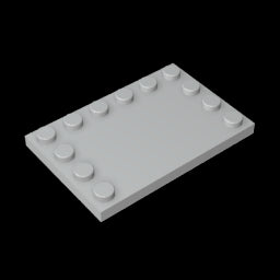 GDS-757 - Plate Special 4 x 6 with Studs on 3 Edges