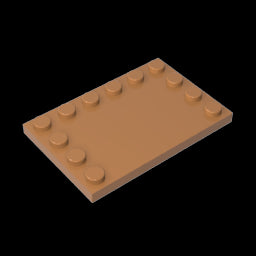 GDS-757 - Plate Special 4 x 6 with Studs on 3 Edges