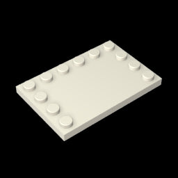GDS-757 - Plate Special 4 x 6 with Studs on 3 Edges