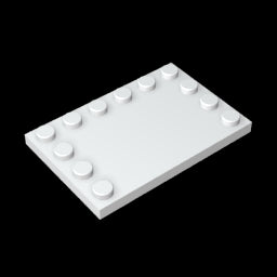 GDS-757 - Plate Special 4 x 6 with Studs on 3 Edges