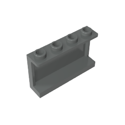 GDS-787 - Panel 1 x 4 x 2 with Side Supports - Hollow Studs