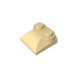 GDS-800 - Brick Curved 2 x 2 x 2/3 Two Studs and Curved Slope End