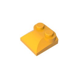 GDS-800 - Brick Curved 2 x 2 x 2/3 Two Studs and Curved Slope End