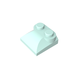 GDS-800 - Brick Curved 2 x 2 x 2/3 Two Studs and Curved Slope End