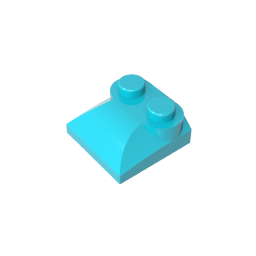 GDS-800 - Brick Curved 2 x 2 x 2/3 Two Studs and Curved Slope End