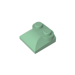 GDS-800 - Brick Curved 2 x 2 x 2/3 Two Studs and Curved Slope End