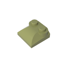 GDS-800 - Brick Curved 2 x 2 x 2/3 Two Studs and Curved Slope End