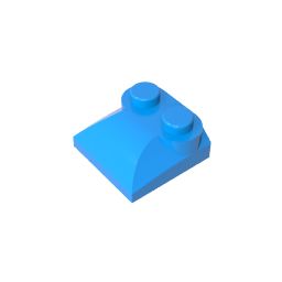GDS-800 - Brick Curved 2 x 2 x 2/3 Two Studs and Curved Slope End