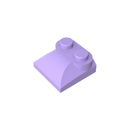 GDS-800 - Brick Curved 2 x 2 x 2/3 Two Studs and Curved Slope End