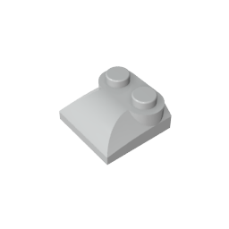 GDS-800 - Brick Curved 2 x 2 x 2/3 Two Studs and Curved Slope End