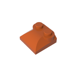 GDS-800 - Brick Curved 2 x 2 x 2/3 Two Studs and Curved Slope End