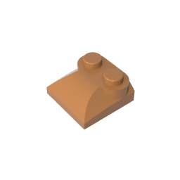 GDS-800 - Brick Curved 2 x 2 x 2/3 Two Studs and Curved Slope End