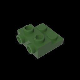 GDS-801 - Plate Special 2 x 2 x 0.667 with Two Studs On Side and Two Raised