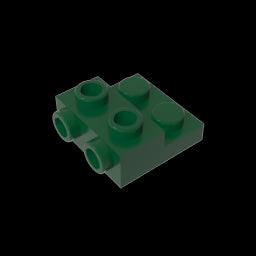 GDS-801 - Plate Special 2 x 2 x 0.667 with Two Studs On Side and Two Raised