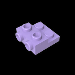 GDS-801 - Plate Special 2 x 2 x 0.667 with Two Studs On Side and Two Raised