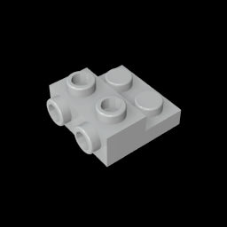 GDS-801 - Plate Special 2 x 2 x 0.667 with Two Studs On Side and Two Raised